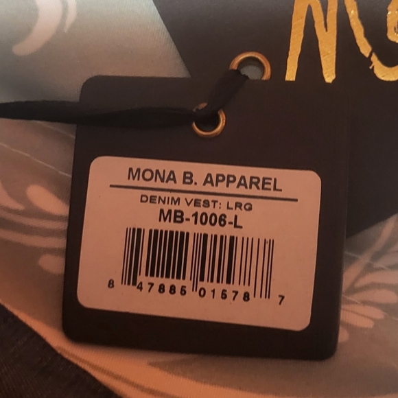 Mona-B Apparel Denim Blue Low-Hi Vest with Zipper Back Detail 100% Tencel Large - Picture 7 of 10